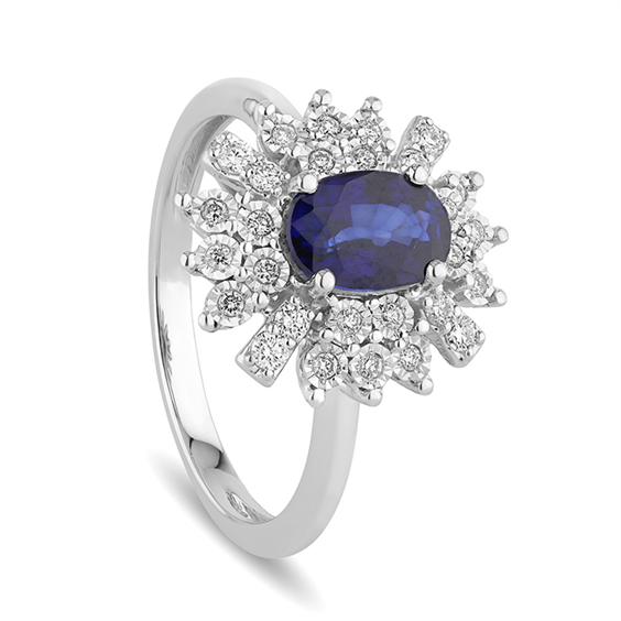 Ring Bliss Woman Bl masterbliss incanto in White Gold Zaffiro blu 0.95 Ct 20114703 - 20114703